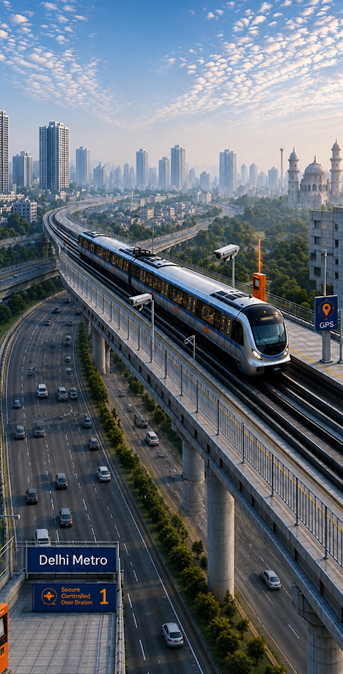 Metro station, tunnel, control, and depot systems illustration